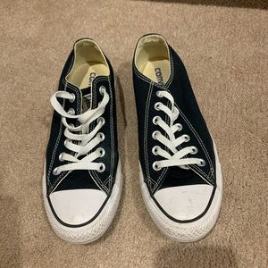 Black and white converse sneakers